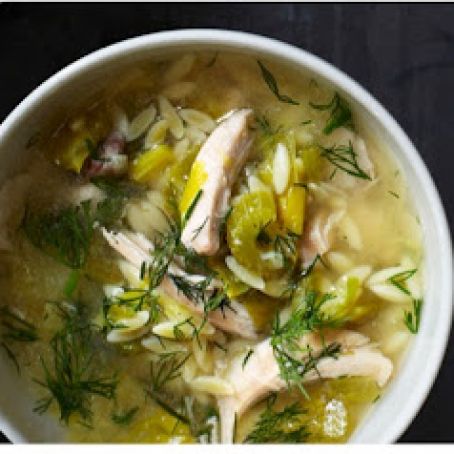 Lemony Chicken and Orzo Soup