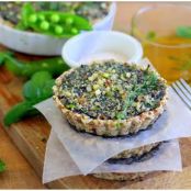 Portobello Mushroom and Curried Spinach Quiche