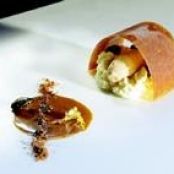 White Chocolate with Coffee Ice Cream and Pumpkin Seeds