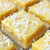 Creamy Lemon Squares featuring Coconut!