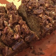 Autumn Pumpkin Bread with Pecan Streusel Topping