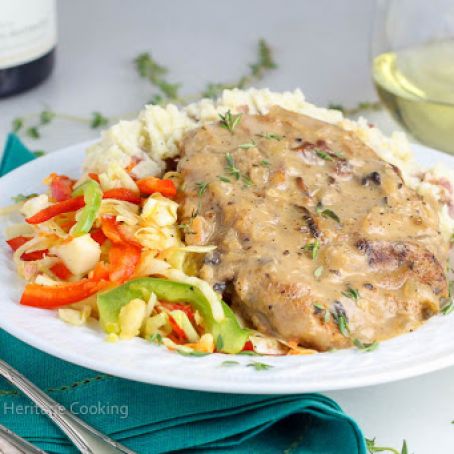 BAKED MUSHROOM PORK CHOPS