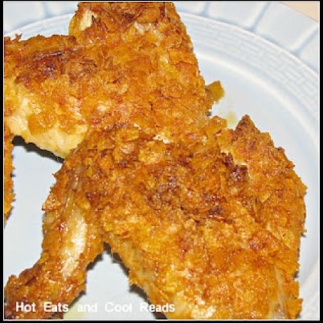 Potato Chip Coated Oven Fried Chicken