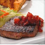 Chili Steak with Pan Salsa