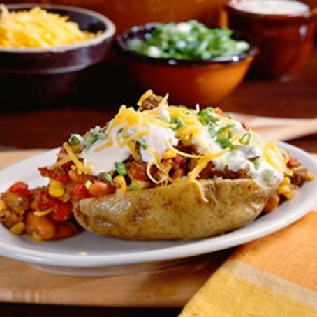 Baked Potatoes with Toppers