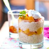 Roasted Peach Tapioca Pudding