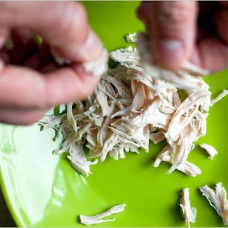 POACHED & SHREDDED CHICKEN BREASTS