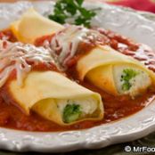 Broccoli and Cheese Manicotti