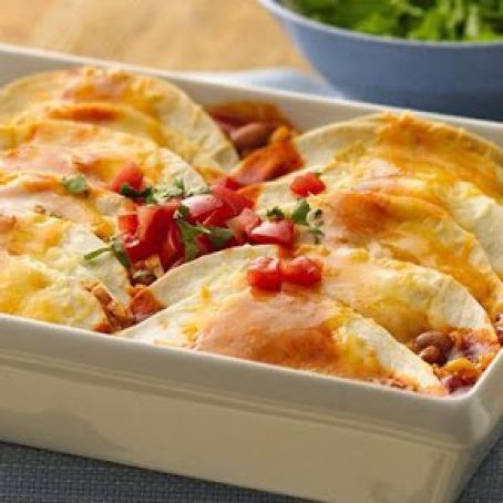 No-Roll Mexican Rice Enchiladas