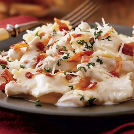 Chicken and Ravioli Carbonara