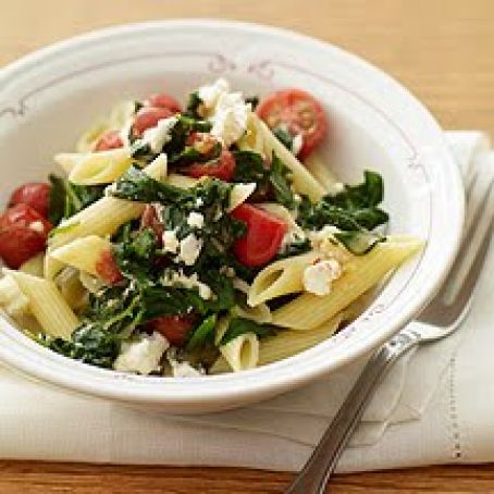 Penne with Spinach and Tomatoes 