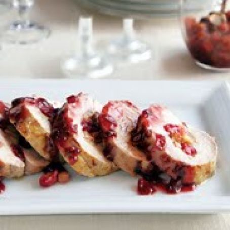 Cranberry Pork Tenderloin with Port Sauce