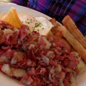 Pastrami Hash Confit Potatoes, Parsley and Shallots