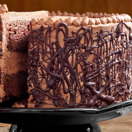 Chocolate Cake with Whipped Fudge Filling and Chocolate Buttercream