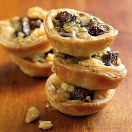 Gorgonzola, Fig and Walnut Tartlets