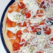 PIZZA DE TOMATE Y QUESO RICOTTA