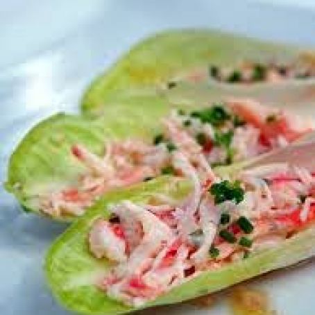 Sweet Chili Shrimp Salad on Endive