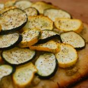 zucchini pizza with homemade lemon herb tofu goat cheese and gluten-free crust