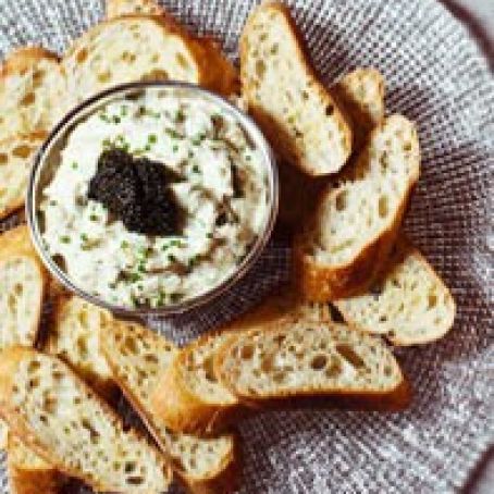 Crab-Crème-Fraîche Dip with Sea-Salt Toast