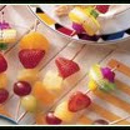 Fruit Kabobs with Pineapple Dip