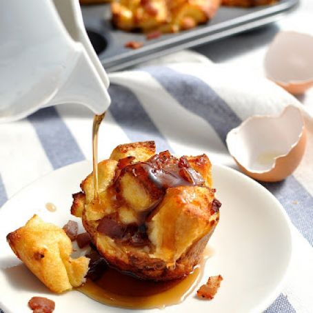 Pull Apart Bacon French Toast Muffins