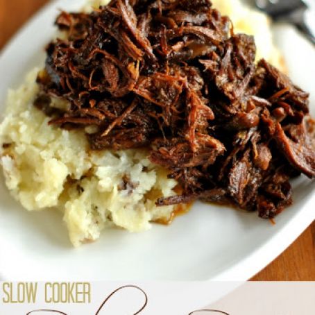 Slow Cooker Balsamic Shredded Beef
