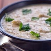 Creamy, Chunky, Cauliflower-Bacon Soup