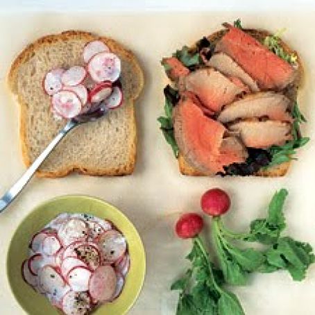 Beef and Radish Sandwich