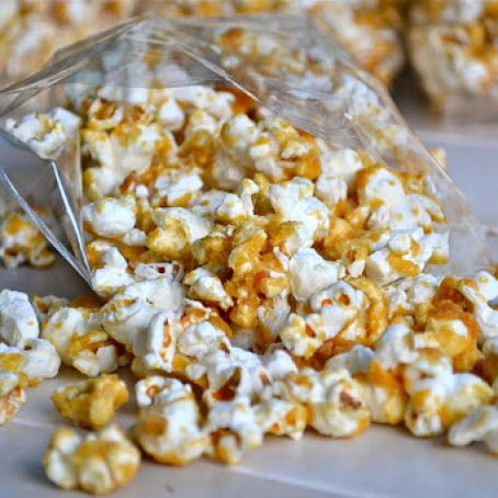 Oven Baked Salted Caramel Popcorn