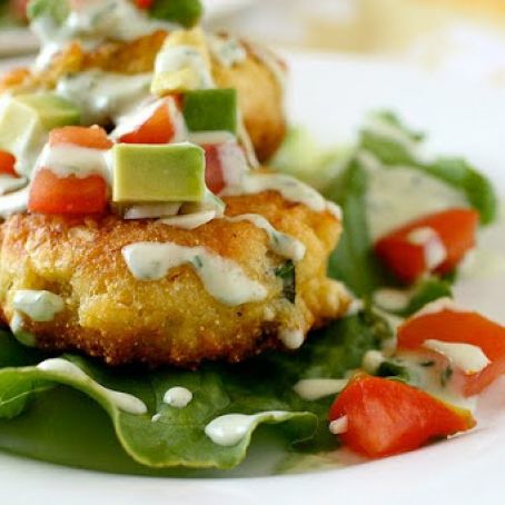 Corn Cakes with Tomato Avocado Relish