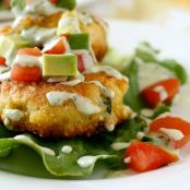 Corn Cakes with Tomato Avocado Relish