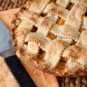 Lattice-Top Peach Pie