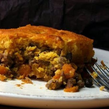 Winter Squash- Black Bean Bake with Meat