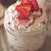 Strawberry Shortcake Protein Overnight Oats