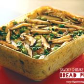 Vegan Savory Shiitake and Parmesan Bread Pudding