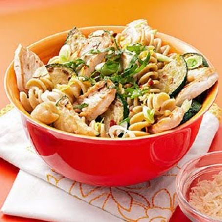 Lemony Fusilli with Chicken, Zucchini, and Pine Nuts