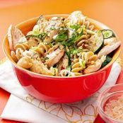 Lemony Fusilli with Chicken, Zucchini, and Pine Nuts