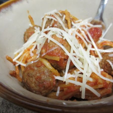 Crock Pot Spaghetti and Meatballs