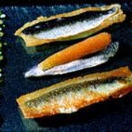 Breaded Sardines with Picada and Roe