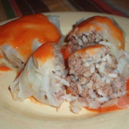 My Best Steamed Cabbage Beef Rolls with Sauce
