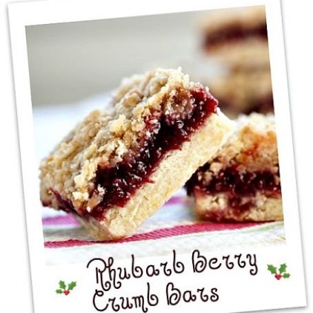 Rhubarb Berry Crumb Bars