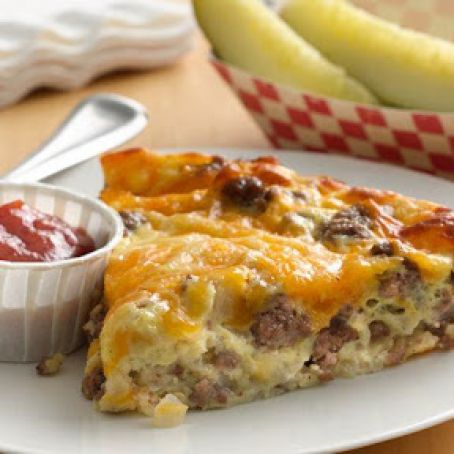 Impossibly Easy Cheeseburger Pie