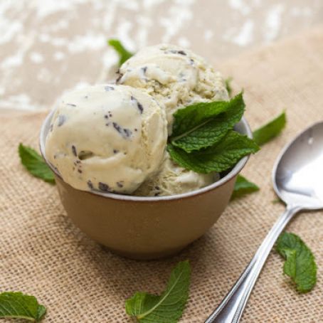Smoked Honey Mint Chip Ice Cream