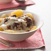 Slow-Cooker Apple Crisp with Warm Vanilla Sauce