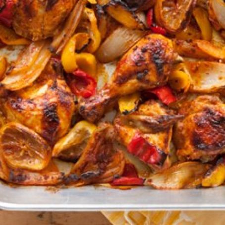 Peruvian-Style Roasted Chicken with Sweet Onions