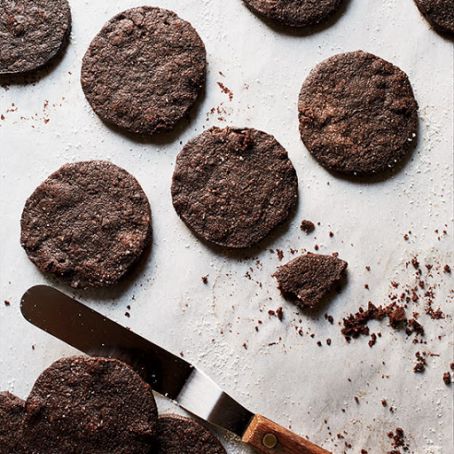 Dark Chocolate-Cherry Shortbreads