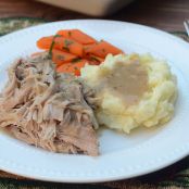 Crock Pot Pork Sirloin TipRoast with Creamy Mushroom Gravy