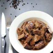 Sliced Tenderloin Steak in Butter Sauce
