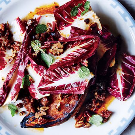 Seared Sweet Potatoes with Sausage and Radicchio
