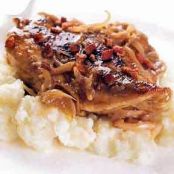 Chicken, Braised  with Shallots, Garlic, and Balsamic Vinegar